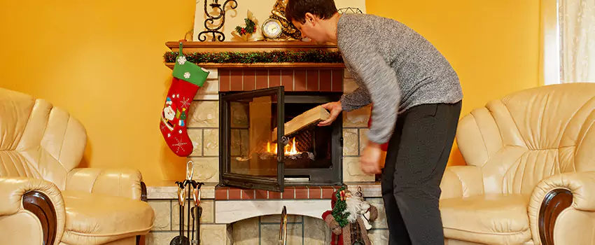 Rusted Metal Fireplace Restoration in Parkville, Maryland