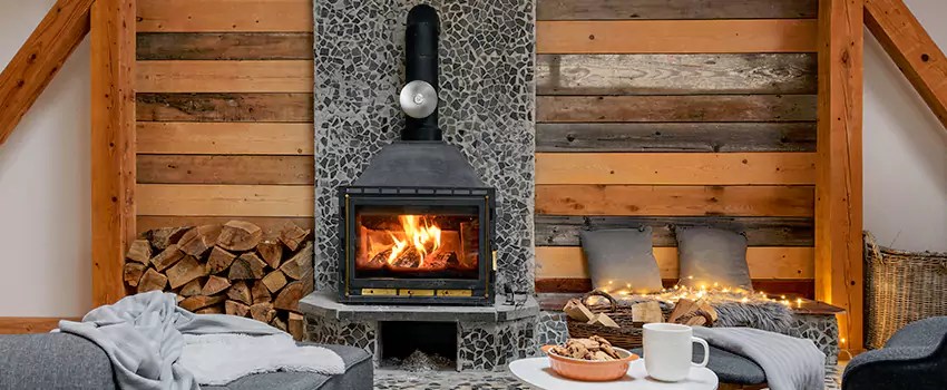Thelin Hearth Products Direct Vent Gas Stove Fireplace Inspection in Parkville, Maryland